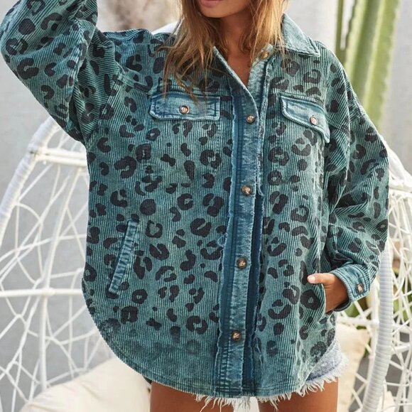 BiBi Vintage Washed Corduroy Oversize Jacket - Picture 1 of 9